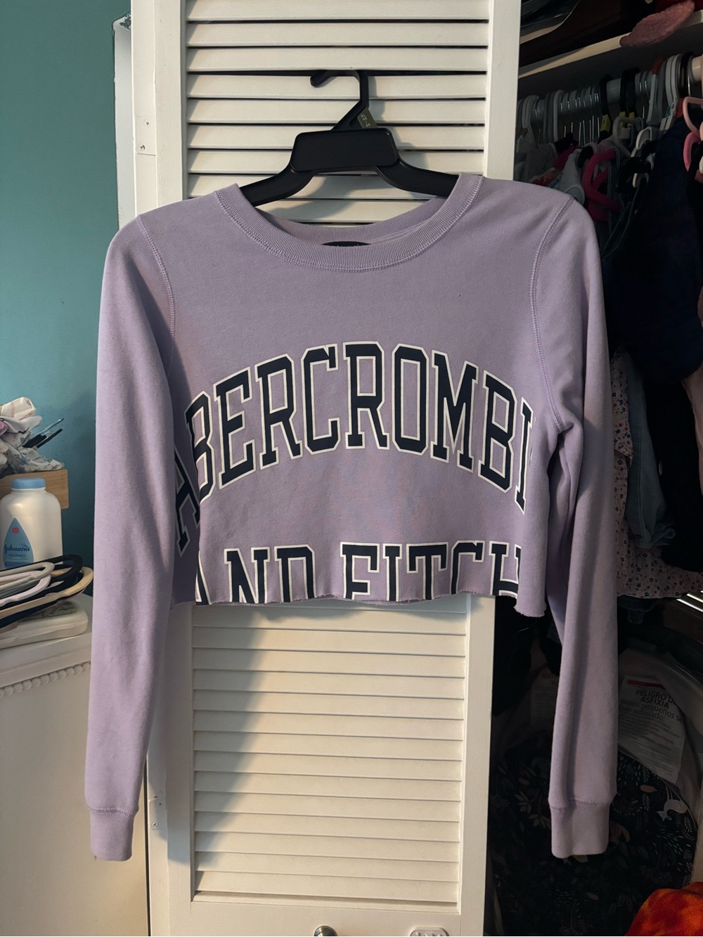 Abercrombie & Fitch Lavender Crewneck Sweatshirt